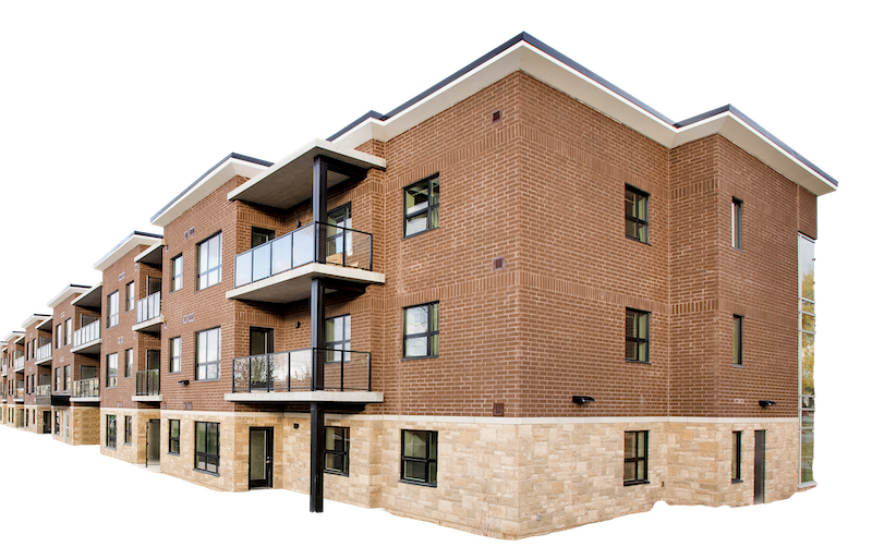 Illustration of mixed housing and attainable housing buildings in Niagara